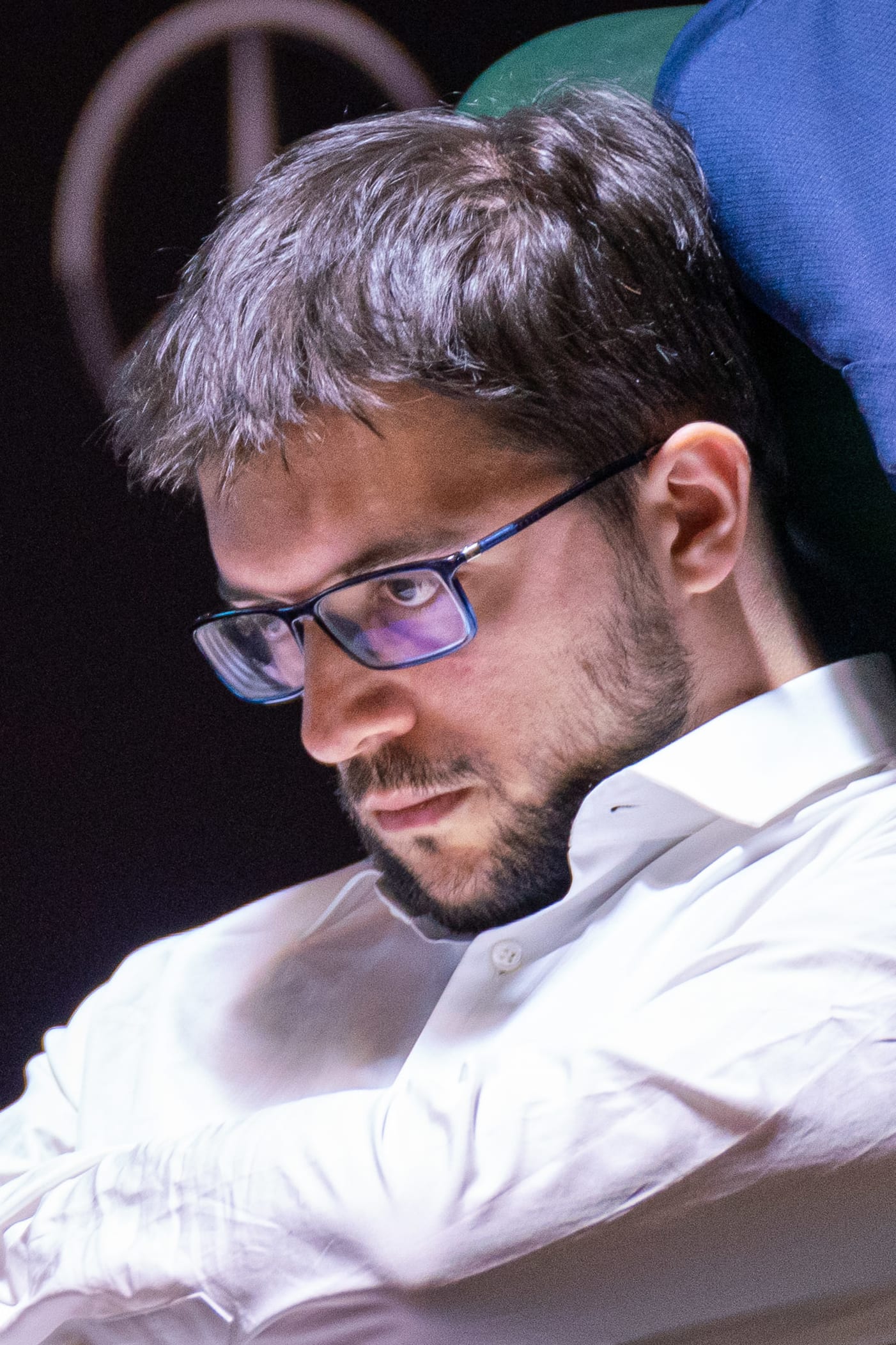 Maxime Vachier-Lagrave en concentration au tournoi des Candidats