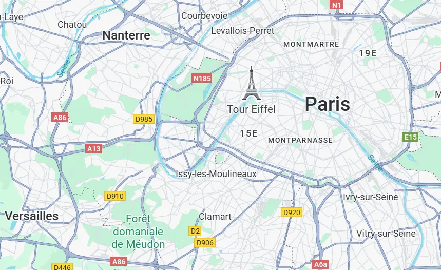 Zone d'intervention Paris et Versailles